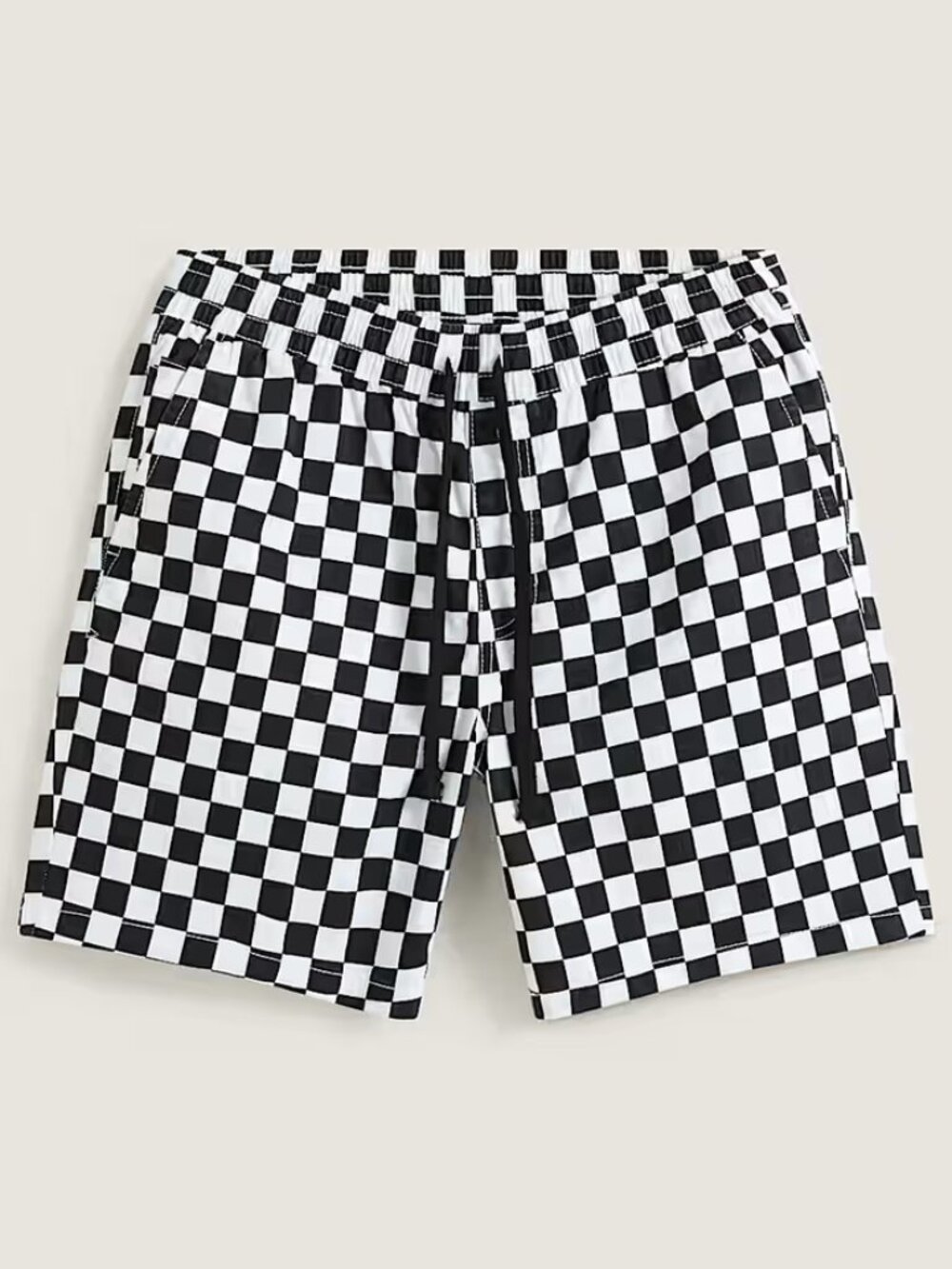 Vans Classic Checker Board Black White Range Relaxed Fit Stretch Shorts Large